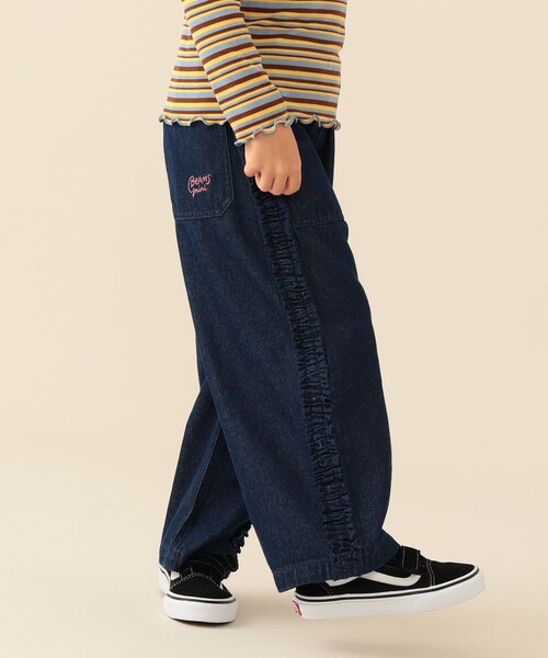BEAMS mini(ビームスミニ)の「【WEB限定】サイドフリル デニム 2026FW(90~140cm)女の子 フリル 通園 通学(その他パンツ・キッズ・ナチュラル/インディゴブルー・90/120/110/100/140/130)」の6枚目の写真