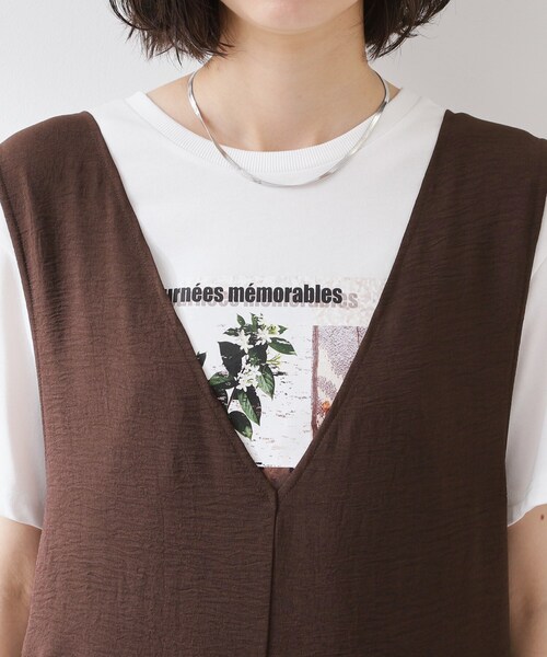 THE SHOP TK （ザ ショップ ティーケー ）の「【ひんやり/防しわ】サロペットパンツ（サロペット/オーバーオール・レディース・ブラック/ダークブラウン・12/13）」の13枚目の写真
