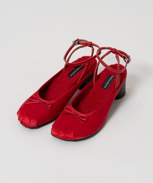 MAISON SPECIAL（メゾンスペシャル）の「2WAY Ballet Mules/2WAYバレエミュール（その他シューズ・レディース・パイソン/レッド/ブラック・38/37/36）」の9枚目の写真