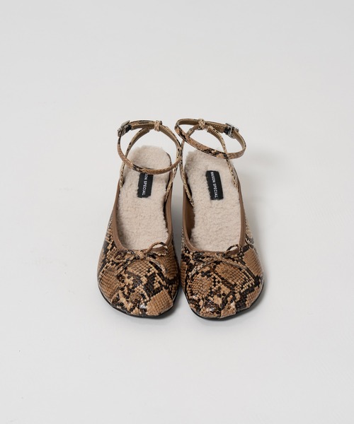 MAISON SPECIAL（メゾンスペシャル）の「2WAY Ballet Mules/2WAYバレエミュール（その他シューズ・レディース・パイソン/レッド/ブラック・38/37/36）」の12枚目の写真