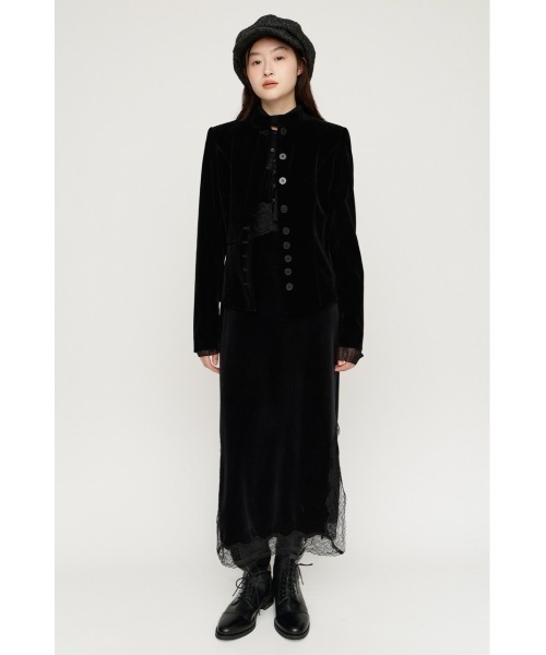 SLY(スライ)の「NAPOLEON SHAPED PANEL JACKET ナポレオンシェイプドパネルジャケット 秋服 冬服(ノーカラージャケット・レディース・マルチ/ブラック/ベージュ・FREE)」の5枚目の写真