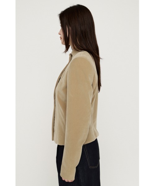 SLY(スライ)の「NAPOLEON SHAPED PANEL JACKET ナポレオンシェイプドパネルジャケット 秋服 冬服(ノーカラージャケット・レディース・マルチ/ブラック/ベージュ・FREE)」の18枚目の写真