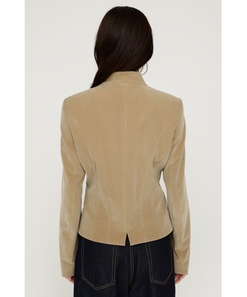 SLY(スライ)の「NAPOLEON SHAPED PANEL JACKET ナポレオンシェイプドパネルジャケット 秋服 冬服(ノーカラージャケット・レディース・マルチ/ブラック/ベージュ・FREE)」の19枚目の写真