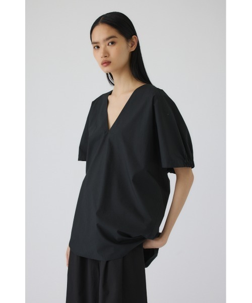 RIM.ARK(リムアーク)の「Gather sleeve v-neck PO(ギャザー スリーブ Vネック プルオーバー)(Tシャツ/カットソー・レディース・ホワイト/ブラック/カーキ・FREE)」の8枚目の写真