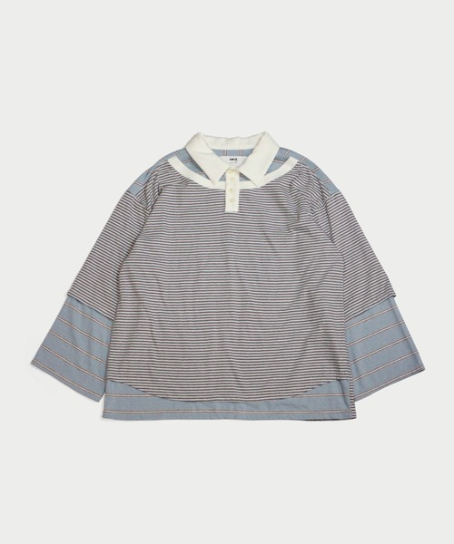 amok(アモク)の「DOCKING BORDER POLO SHIRT(ポロシャツ・メンズ・ブラウン/ブルー・S/M/L)」の12枚目の写真