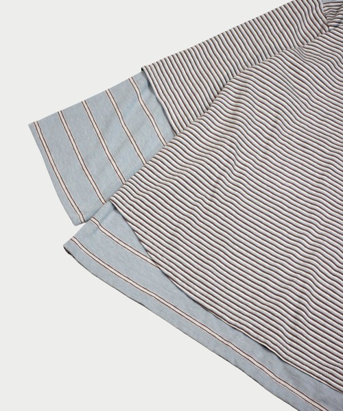 amok(アモク)の「DOCKING BORDER POLO SHIRT(ポロシャツ・メンズ・ブラウン/ブルー・S/M/L)」の9枚目の写真