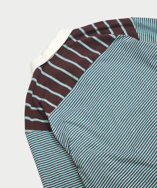 amok(アモク)の「DOCKING BORDER POLO SHIRT(ポロシャツ・メンズ・ブラウン/ブルー・S/M/L)」の3枚目の写真