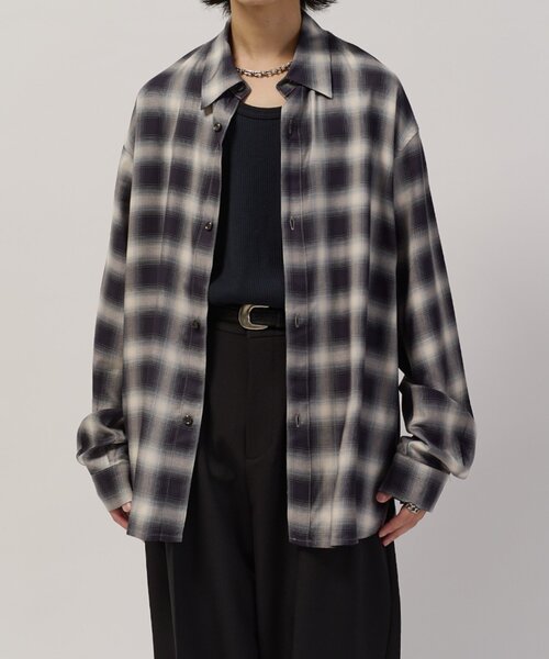 Lui's(ルイス)の「オンブレーチェックシャツ(シャツ/ブラウス・メンズ・ブラック/ネイビー・S/M)」の15枚目の写真