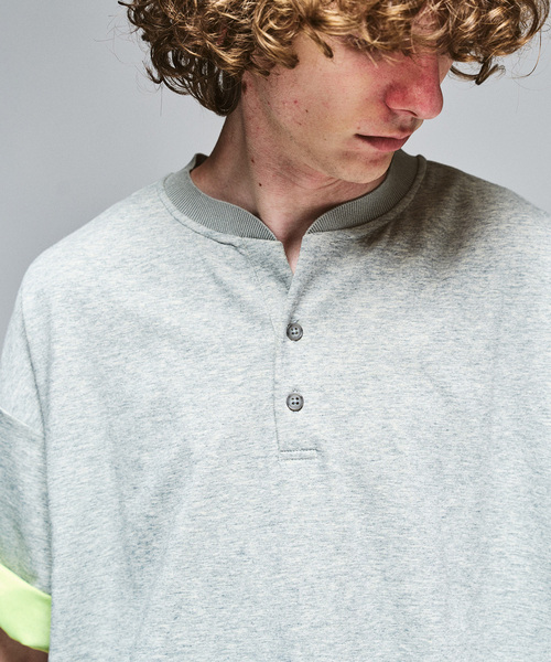 417 EDIFICE（フォーワンセブンエディフィス）の「ツートーン 2B ヘンリーネック（Tシャツ/カットソー・メンズ・オレンジ系その他/ブルー系その他/ブラックミックス/ライトグレー・LARGE/MEDIUM）」の21枚目の写真