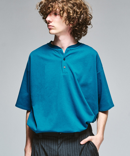 417 EDIFICE（フォーワンセブンエディフィス）の「ツートーン 2B ヘンリーネック（Tシャツ/カットソー・メンズ・オレンジ系その他/ブルー系その他/ブラックミックス/ライトグレー・LARGE/MEDIUM）」の17枚目の写真