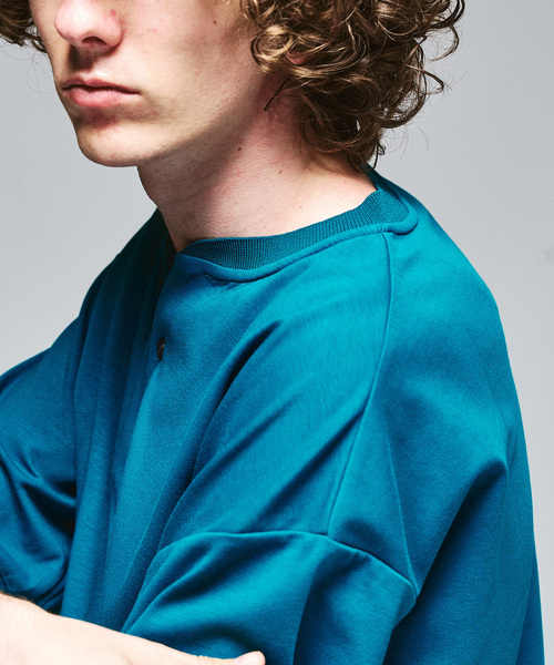 417 EDIFICE（フォーワンセブンエディフィス）の「ツートーン 2B ヘンリーネック（Tシャツ/カットソー・メンズ・オレンジ系その他/ブルー系その他/ブラックミックス/ライトグレー・LARGE/MEDIUM）」の11枚目の写真