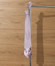 ZIP FIVE（ジップファイブ）の「とろみネクタイ 猫 総柄 デザイン（ネクタイ）」
