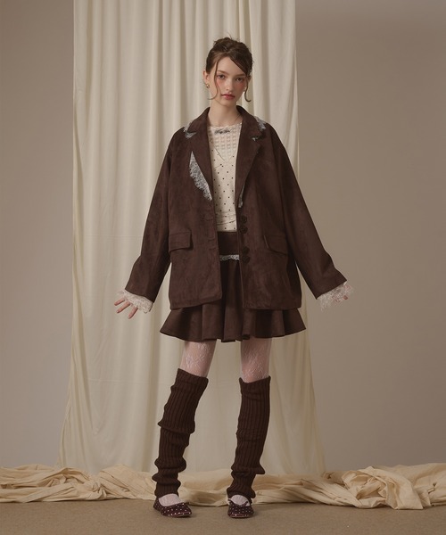 hazyl（ヘイジル）の「assort lace skirt / アソートレーススカート（スカート・レディース・グレー/キャメル/ブラウン・MEDIUM/SMALL）」の11枚目の写真