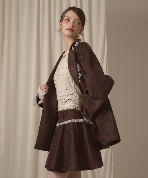 hazyl（ヘイジル）の「assort lace skirt / アソートレーススカート（スカート・レディース・グレー/キャメル/ブラウン・MEDIUM/SMALL）」の15枚目の写真