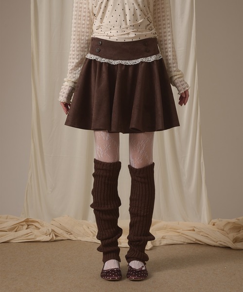 hazyl（ヘイジル）の「assort lace skirt / アソートレーススカート（スカート・レディース・グレー/キャメル/ブラウン・MEDIUM/SMALL）」の10枚目の写真