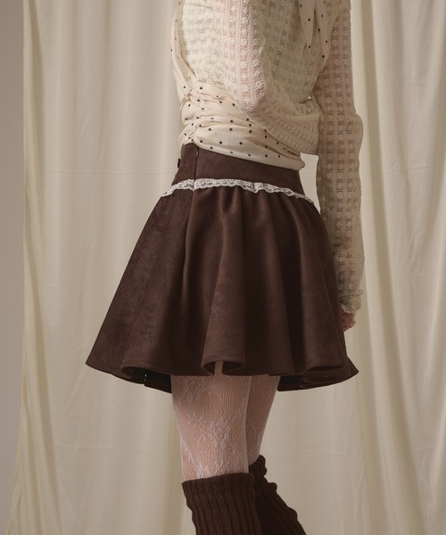 hazyl（ヘイジル）の「assort lace skirt / アソートレーススカート（スカート・レディース・グレー/キャメル/ブラウン・MEDIUM/SMALL）」の8枚目の写真