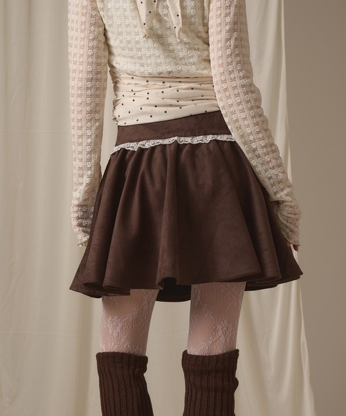 hazyl（ヘイジル）の「assort lace skirt / アソートレーススカート（スカート・レディース・グレー/キャメル/ブラウン・MEDIUM/SMALL）」の9枚目の写真