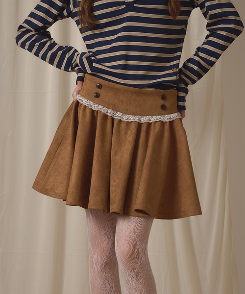 hazyl（ヘイジル）の「assort lace skirt / アソートレーススカート（スカート・レディース・グレー/キャメル/ブラウン・MEDIUM/SMALL）」の18枚目の写真