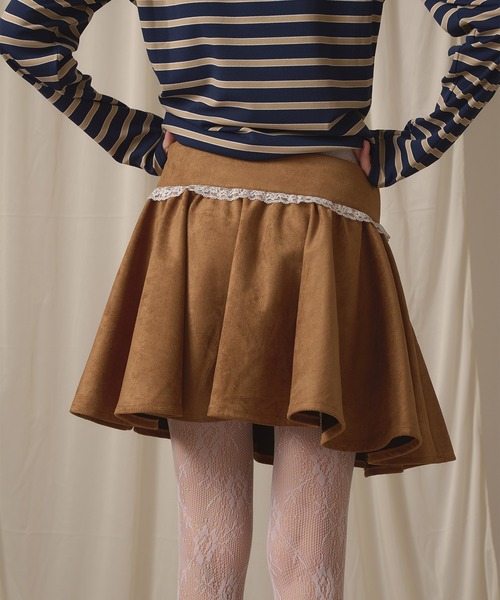 hazyl（ヘイジル）の「assort lace skirt / アソートレーススカート（スカート・レディース・グレー/キャメル/ブラウン・MEDIUM/SMALL）」の21枚目の写真