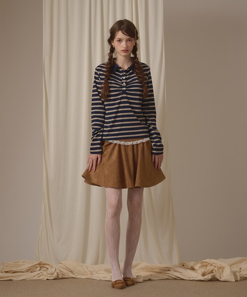 hazyl（ヘイジル）の「assort lace skirt / アソートレーススカート（スカート・レディース・グレー/キャメル/ブラウン・MEDIUM/SMALL）」の22枚目の写真