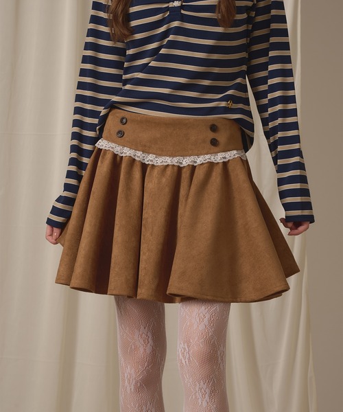 hazyl（ヘイジル）の「assort lace skirt / アソートレーススカート（スカート・レディース・グレー/キャメル/ブラウン・MEDIUM/SMALL）」の17枚目の写真