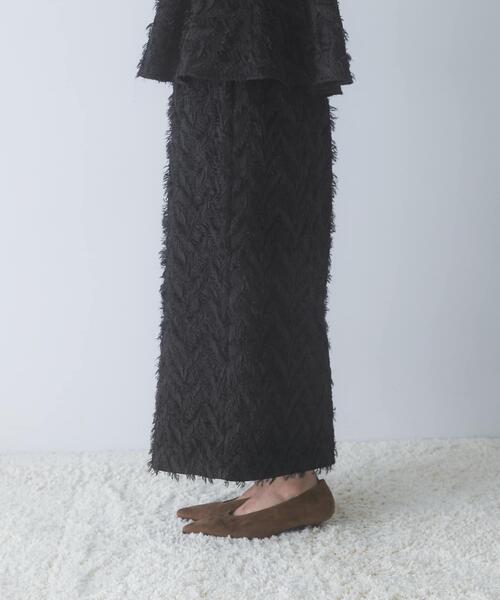 URBAN RESEARCH ROSSO WOMEN(アーバンリサーチ ロッソ)の「ヘアリージャガードスカート(スカート・レディース・グレー/ブラック・38/36)」の6枚目の写真