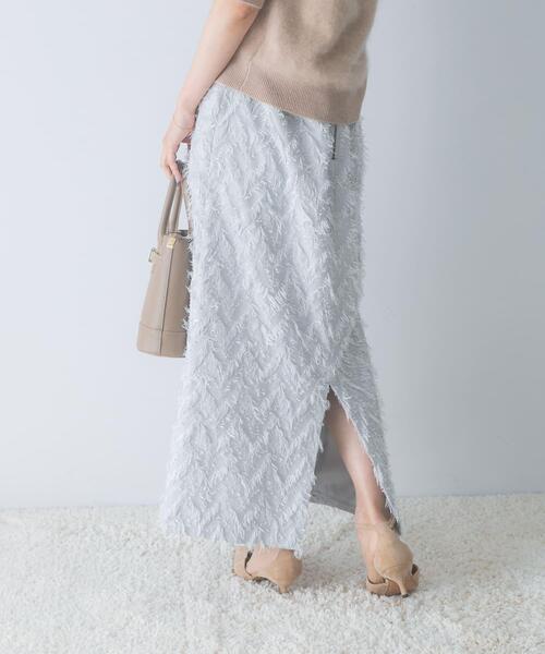 URBAN RESEARCH ROSSO WOMEN(アーバンリサーチ ロッソ)の「ヘアリージャガードスカート(スカート・レディース・グレー/ブラック・38/36)」の17枚目の写真