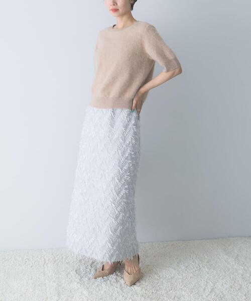 URBAN RESEARCH ROSSO WOMEN(アーバンリサーチ ロッソ)の「ヘアリージャガードスカート(スカート・レディース・グレー/ブラック・38/36)」の18枚目の写真