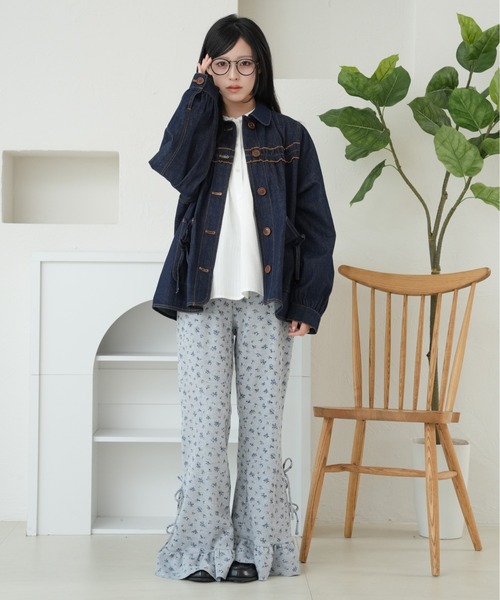 kutir（クティール）の「リボンワッフルフレアパンツ（その他パンツ・レディース・ブラウン/ネイビー/オートミール/ブラック/ブラック系その他/グレー/アイボリー/ダークブルー・SMALL/MEDIUM）」の22枚目の写真