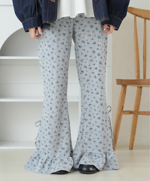 kutir（クティール）の「リボンワッフルフレアパンツ（その他パンツ・レディース・ブラウン/ネイビー/オートミール/ブラック/ブラック系その他/グレー/アイボリー/ダークブルー・SMALL/MEDIUM）」の19枚目の写真