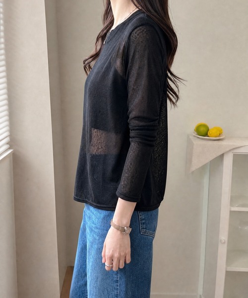 JOCOSA（ジョコサ）の「モザイクシアートップス（Tシャツ/カットソー・レディース・ブラック/ピンク/グリーン/アイボリー/ホワイト・M/L/XL/S）」の7枚目の写真