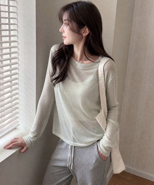JOCOSA（ジョコサ）の「モザイクシアートップス（Tシャツ/カットソー・レディース・ブラック/ピンク/グリーン/アイボリー/ホワイト・M/L/XL/S）」の9枚目の写真