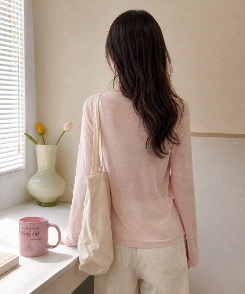 JOCOSA（ジョコサ）の「モザイクシアートップス（Tシャツ/カットソー・レディース・ブラック/ピンク/グリーン/アイボリー/ホワイト・M/L/XL/S）」の14枚目の写真