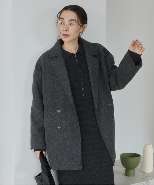 ANGIE(アンジー)の「ポロ襟 ミニケーブル ニットワンピース / 長袖 / 秋服 / 冬服(ワンピース・レディース・チャコール/杢グレー/ブラウン・FREE)」の18枚目の写真