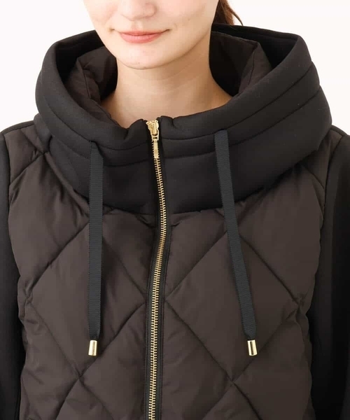 MK MICHEL KLEIN(エムケーミッシェルクラン)の「カットボンディング中綿ブルゾン(ブルゾン・レディース・モカ/ブラック・38)」の20枚目の写真
