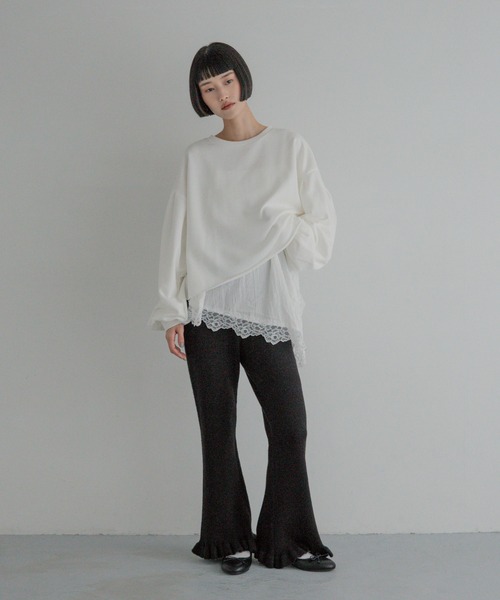 LOWRYS FARM（ローリーズファーム）の「モヘヤタッチフリルパンツ　1069206（その他パンツ・レディース・ブラック/グレー/ブラウン・FREE）」の21枚目の写真