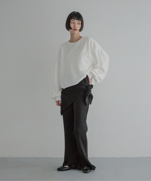 LOWRYS FARM（ローリーズファーム）の「モヘヤタッチフリルパンツ　1069206（その他パンツ・レディース・ブラック/グレー/ブラウン・FREE）」の12枚目の写真