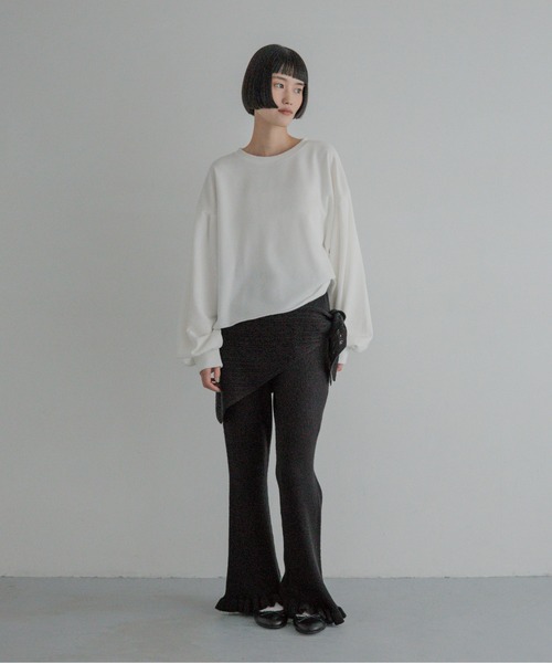 LOWRYS FARM（ローリーズファーム）の「モヘヤタッチフリルパンツ　1069206（その他パンツ・レディース・ブラック/グレー/ブラウン・FREE）」の13枚目の写真
