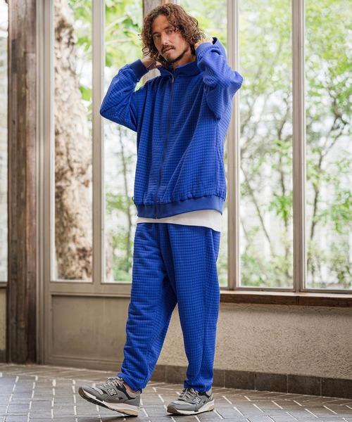 CAMBIO(カンビオ)の「mp15393-Quilt Jacquard Balloon Pants バルーンパンツ(CAM26AW-011)(その他パンツ・メンズ・ブルー/ブラック/チャコール・L/M/S)」の7枚目の写真