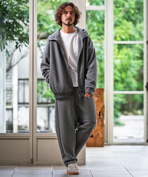 CAMBIO(カンビオ)の「mp15393-Quilt Jacquard Balloon Pants バルーンパンツ(CAM26AW-011)(その他パンツ・メンズ・ブルー/ブラック/チャコール・L/M/S)」の19枚目の写真