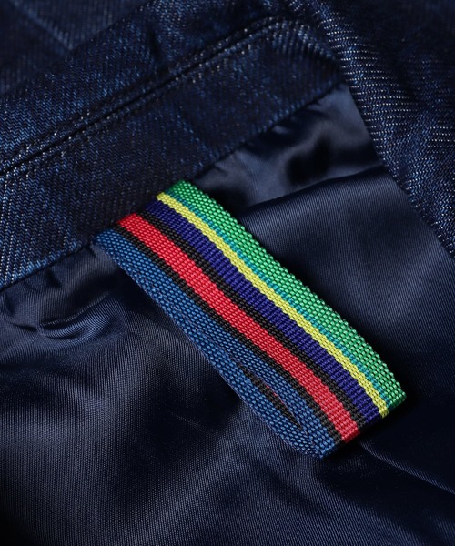 PS Paul Smith(ピーエスポールスミス)の「テンセルデニム ダブルブレストジャケット / 262710 EXJ03(テーラードジャケット・メンズ・ダークインディゴブルー・LARGE/MEDIUM/SMALL)」の2枚目の写真