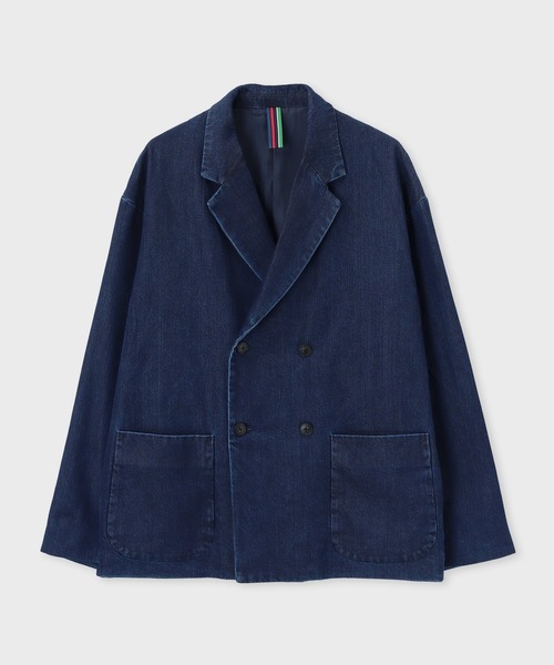 PS Paul Smith(ピーエスポールスミス)の「テンセルデニム ダブルブレストジャケット / 262710 EXJ03(テーラードジャケット・メンズ・ダークインディゴブルー・LARGE/MEDIUM/SMALL)」の7枚目の写真