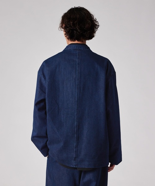 PS Paul Smith(ピーエスポールスミス)の「テンセルデニム ダブルブレストジャケット / 262710 EXJ03(テーラードジャケット・メンズ・ダークインディゴブルー・LARGE/MEDIUM/SMALL)」の5枚目の写真