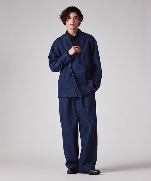 PS Paul Smith(ピーエスポールスミス)の「テンセルデニム ダブルブレストジャケット / 262710 EXJ03(テーラードジャケット・メンズ・ダークインディゴブルー・LARGE/MEDIUM/SMALL)」の11枚目の写真