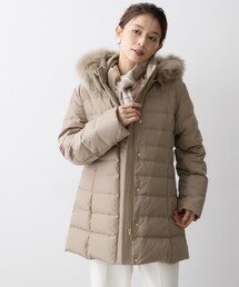 【フード取り外し可】ミディ丈ダウンコート
