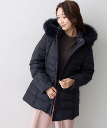 【フード取り外し可】ミディ丈ダウンコート