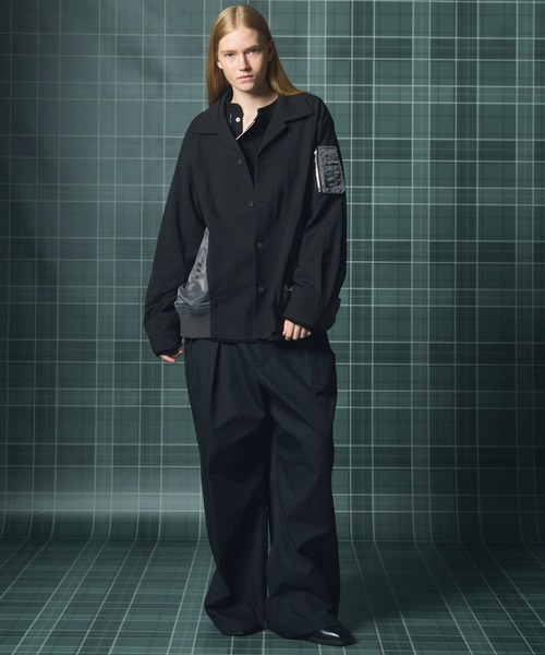 MAISON SPECIAL(メゾンスペシャル)の「《UNISEX》MA-1ドッキングプライムオーバーロングスリーブシャツ/MA-1 Docking Prime-Over Long Sleeve Shirt【MAISON SPECIAL/メゾンスペシャル】(シャツ/ブラウス・メンズ・グレー/ブラック/カーキ・0/2/1)」の5枚目の写真