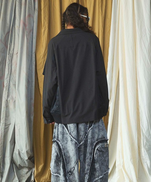 MAISON SPECIAL(メゾンスペシャル)の「《UNISEX》MA-1ドッキングプライムオーバーロングスリーブシャツ/MA-1 Docking Prime-Over Long Sleeve Shirt【MAISON SPECIAL/メゾンスペシャル】(シャツ/ブラウス・メンズ・グレー/ブラック/カーキ・0/2/1)」の15枚目の写真