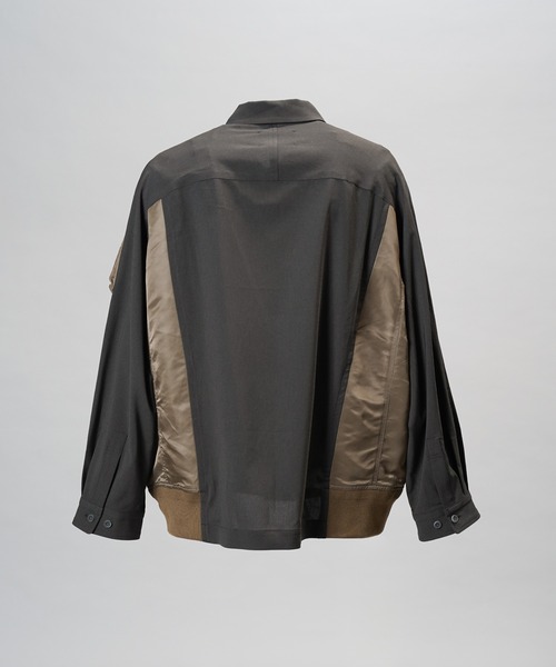 MAISON SPECIAL(メゾンスペシャル)の「《UNISEX》MA-1ドッキングプライムオーバーロングスリーブシャツ/MA-1 Docking Prime-Over Long Sleeve Shirt【MAISON SPECIAL/メゾンスペシャル】(シャツ/ブラウス・メンズ・グレー/ブラック/カーキ・0/2/1)」の20枚目の写真