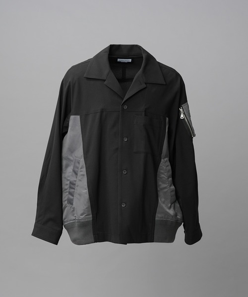 MAISON SPECIAL(メゾンスペシャル)の「《UNISEX》MA-1ドッキングプライムオーバーロングスリーブシャツ/MA-1 Docking Prime-Over Long Sleeve Shirt【MAISON SPECIAL/メゾンスペシャル】(シャツ/ブラウス・メンズ・グレー/ブラック/カーキ・0/2/1)」の16枚目の写真